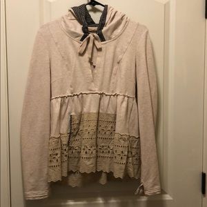 Free People hooded, pullover top